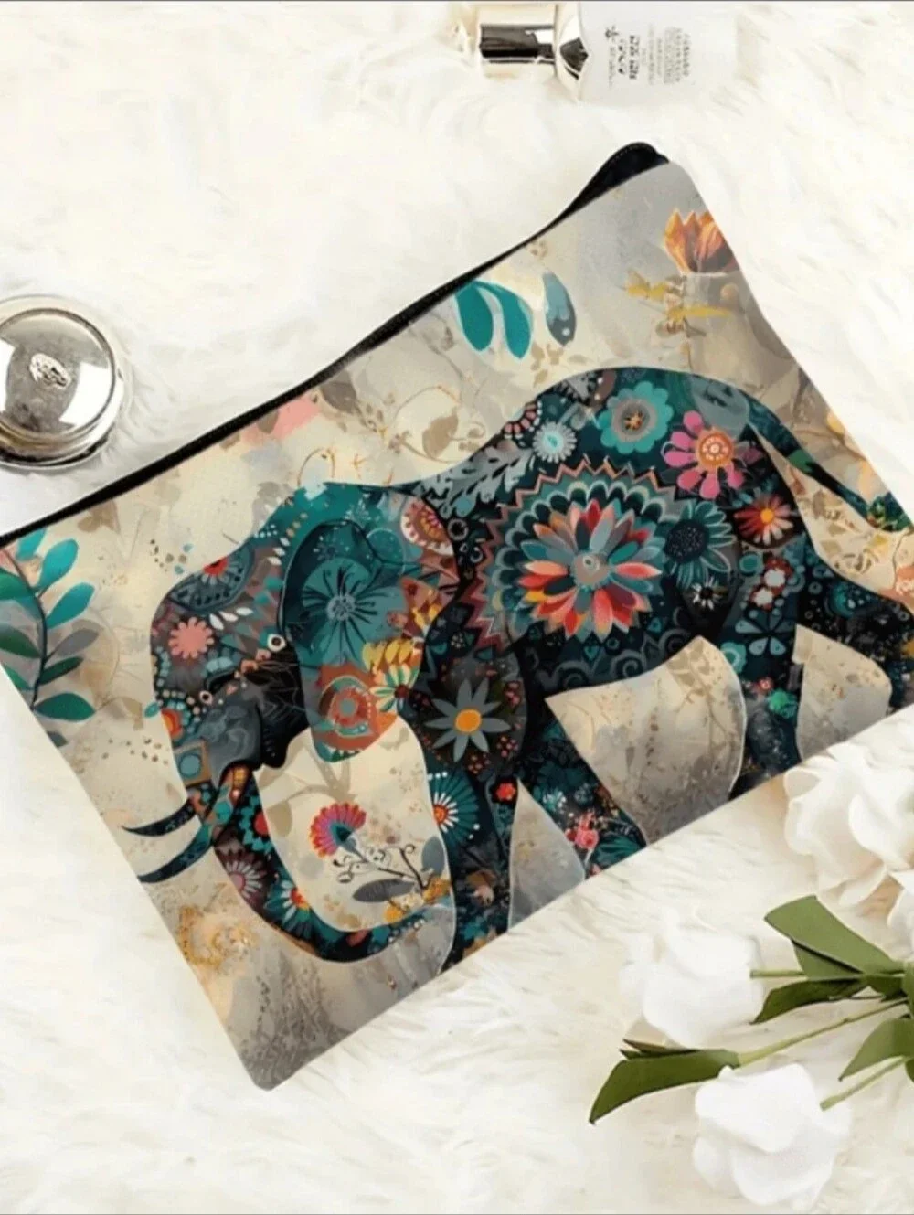 Cosmetic Bag/Travel Pouch - Black Cat, Floral Elephant, Tree of Life | NIP